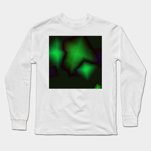 GREEN BLACK ABSTRACT TEXTURE Long Sleeve T-Shirt by Artistic_st